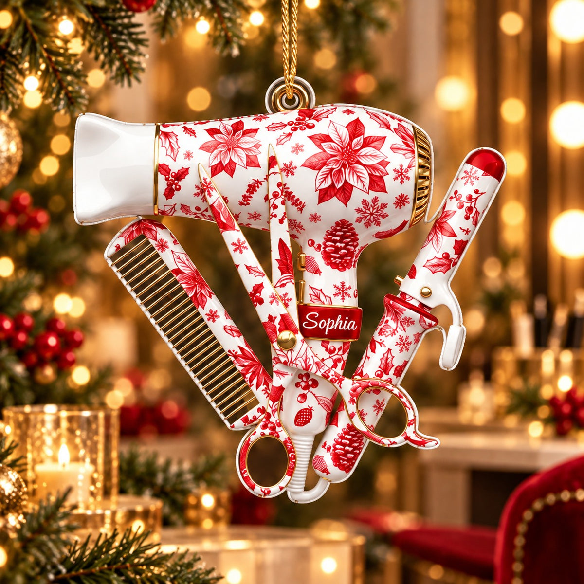 Personalized Hairstylist Christmas Ornament, Christmas Gift