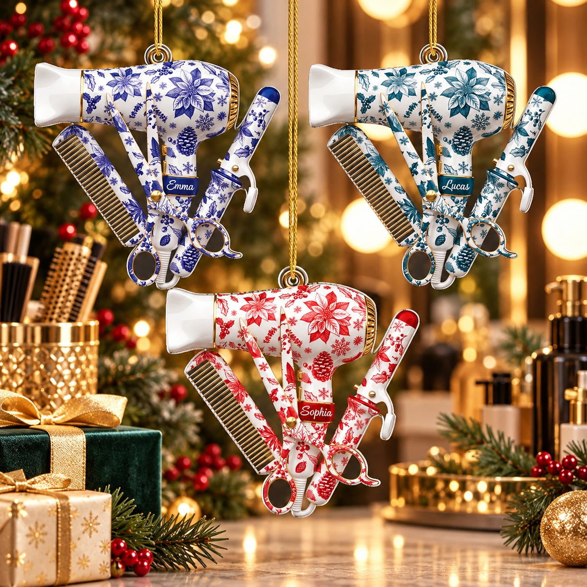 Personalized Hairstylist Christmas Ornament, Christmas Gift