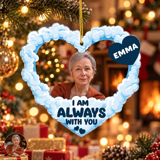 Personalized Memorial Photo Christmas Ornament for Loved Ones