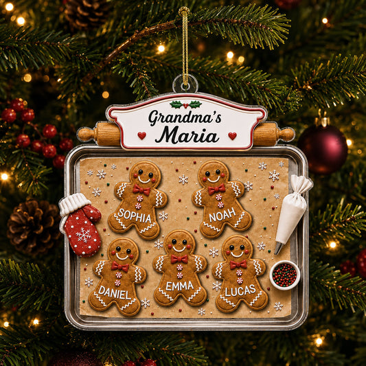 Personalized Grandma Gingerbread Christmas Ornament design example