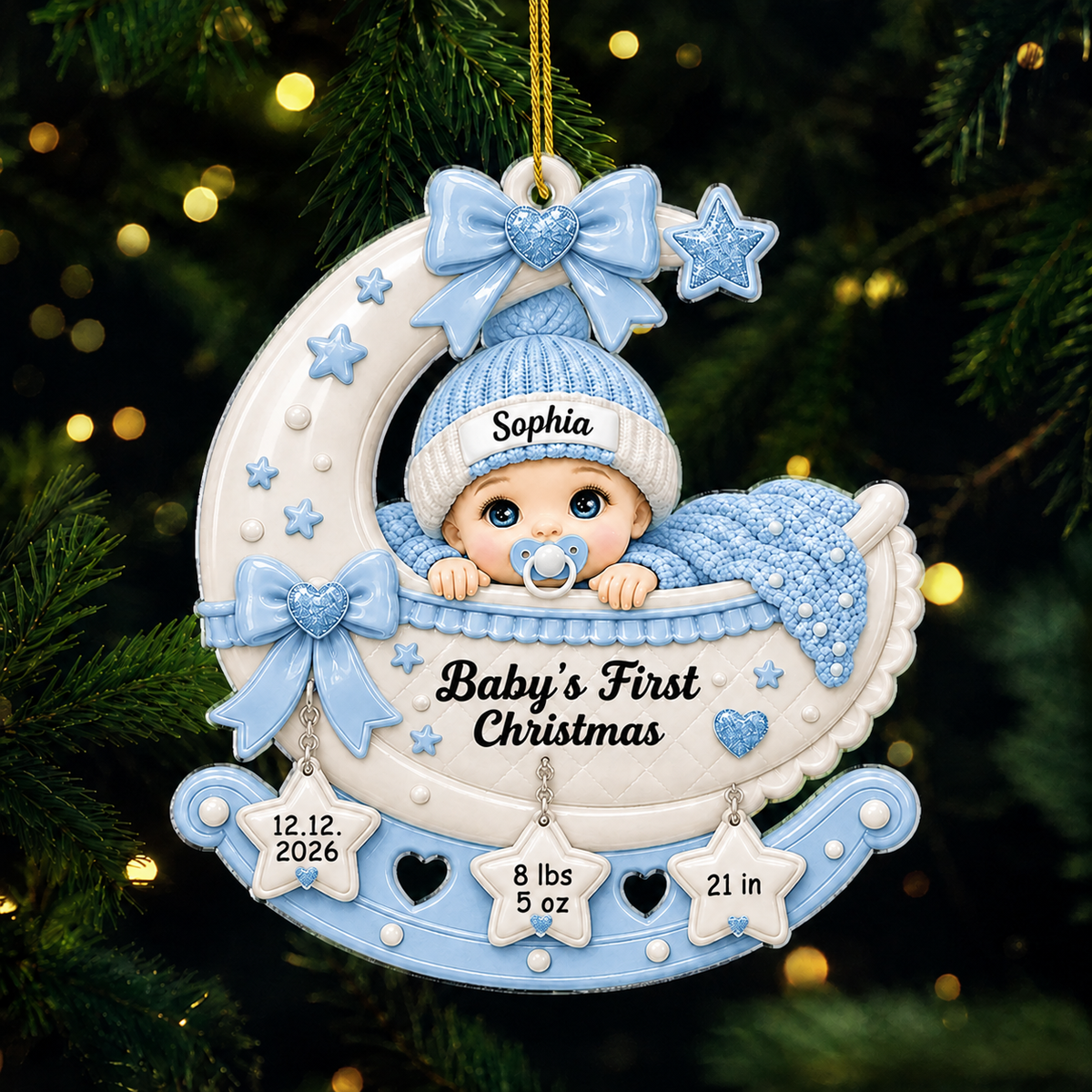 Personalized Baby First Christmas Ornament product image 2 of 5