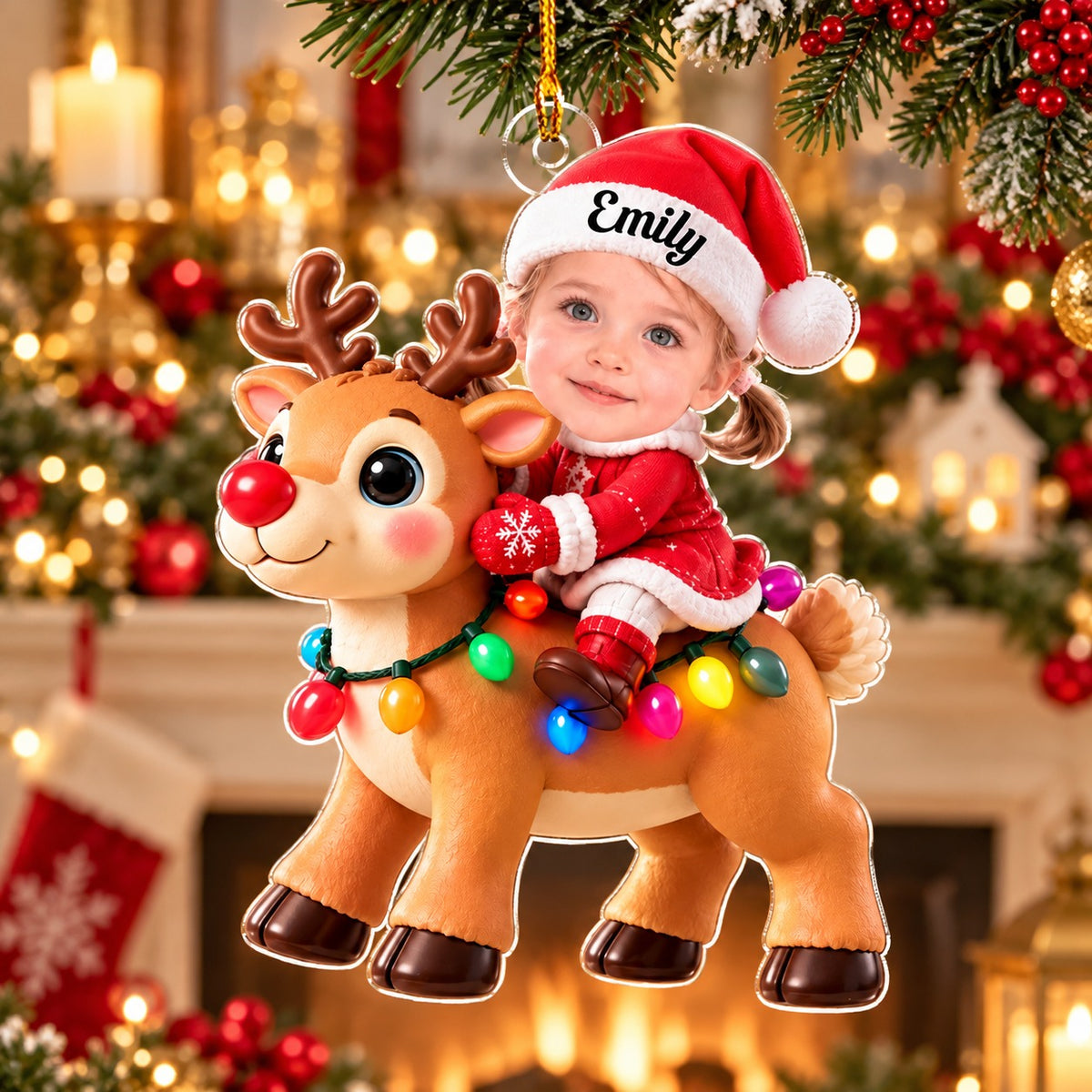 Personalized Baby Unicorn Christmas Ornament, Christmas Gift