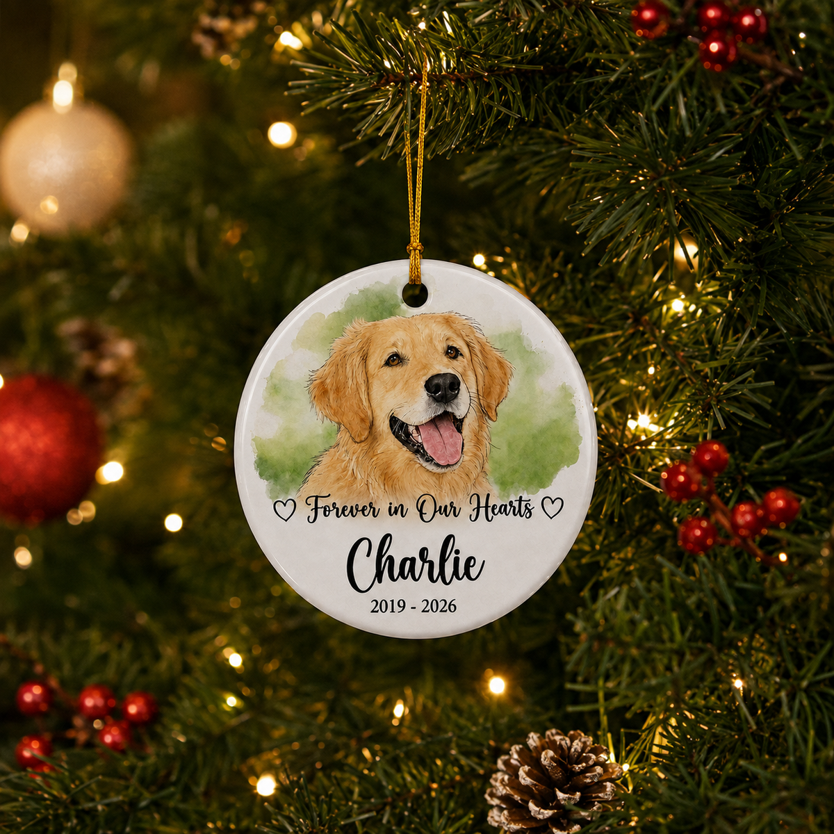 Personalized Pet Memorial Photo Ornament – Dog or Cat product image 3 of 7
