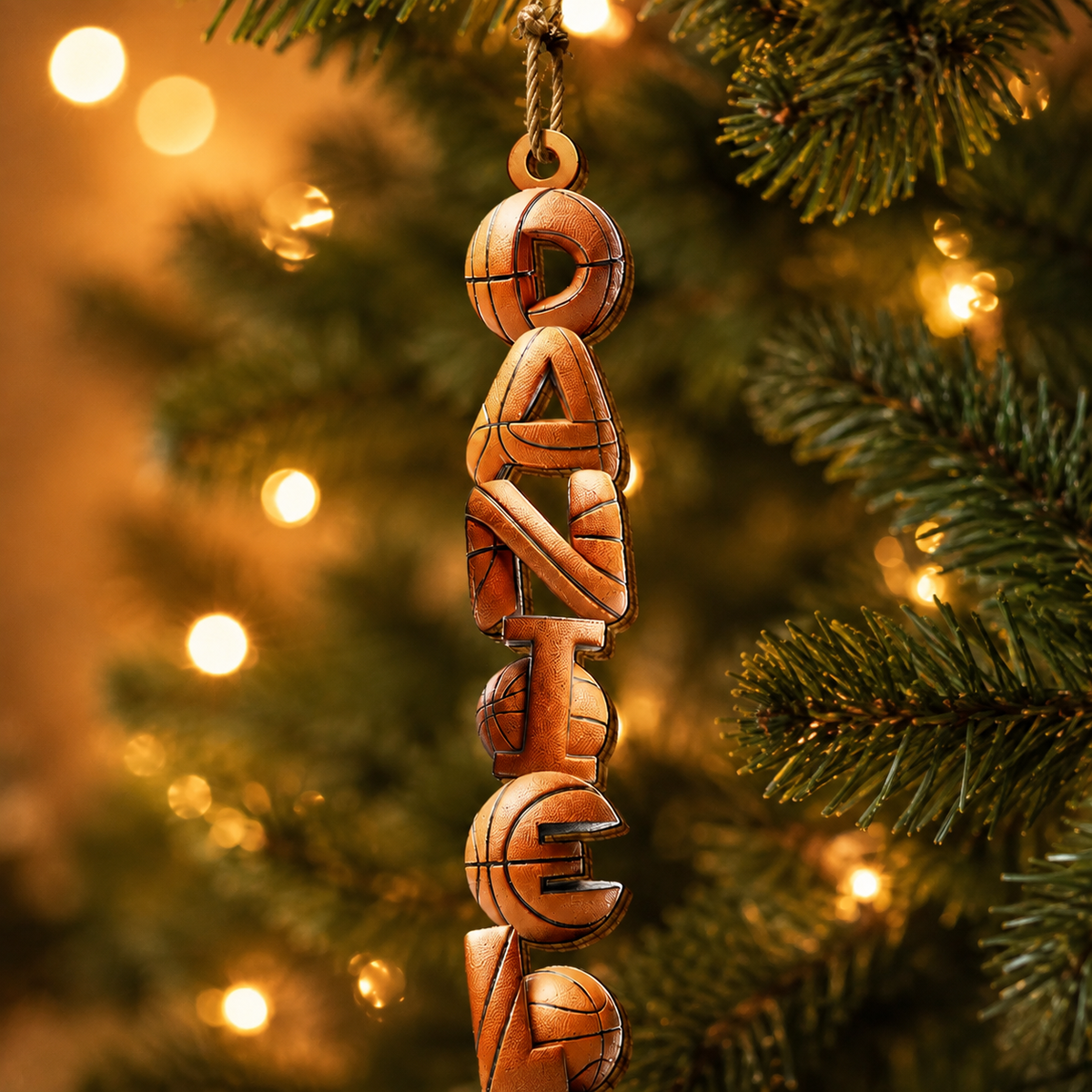 Personalized Sports Name Christmas Ornament for Kids