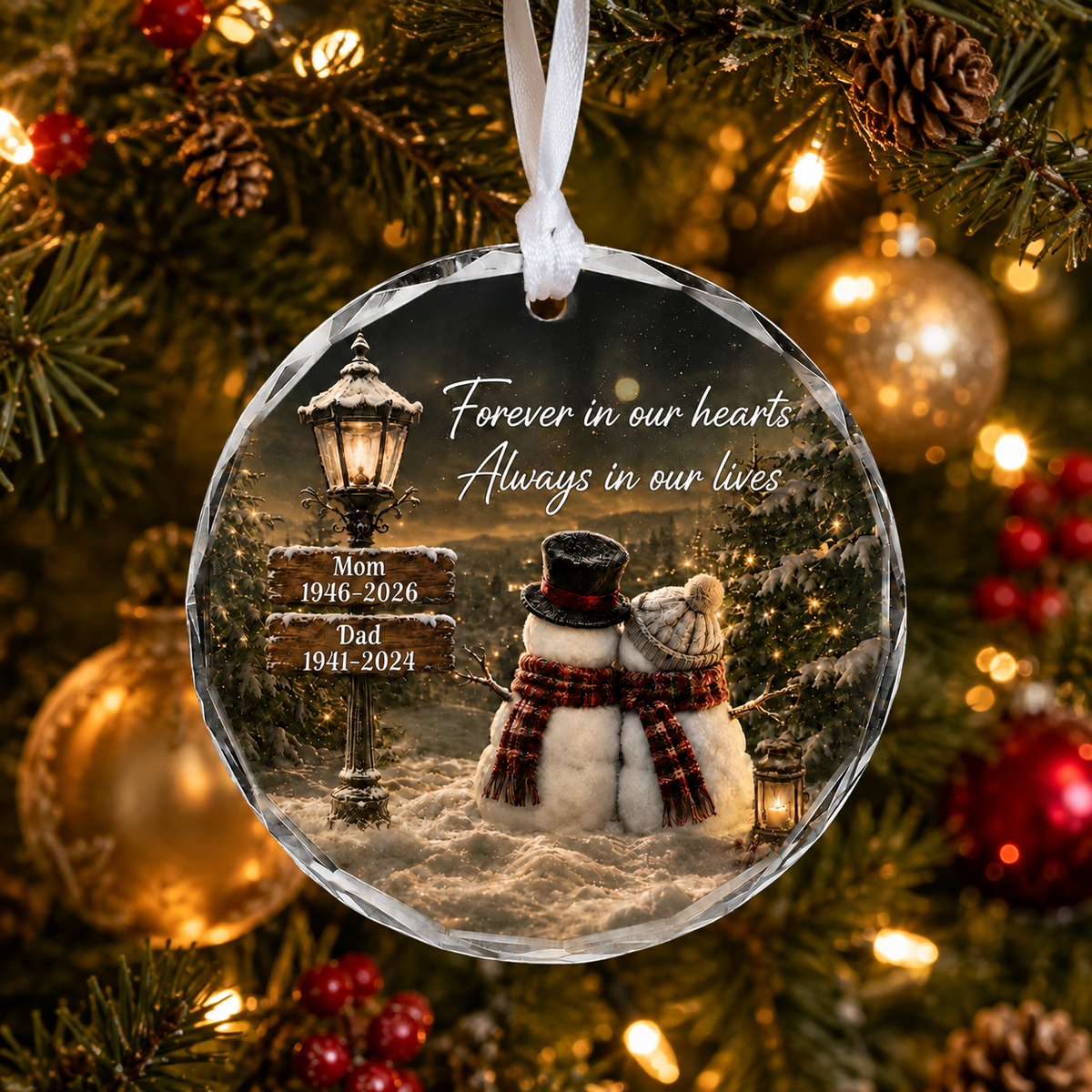 Personalized Memorial Snowman Christmas Ornament product image 4 of 7