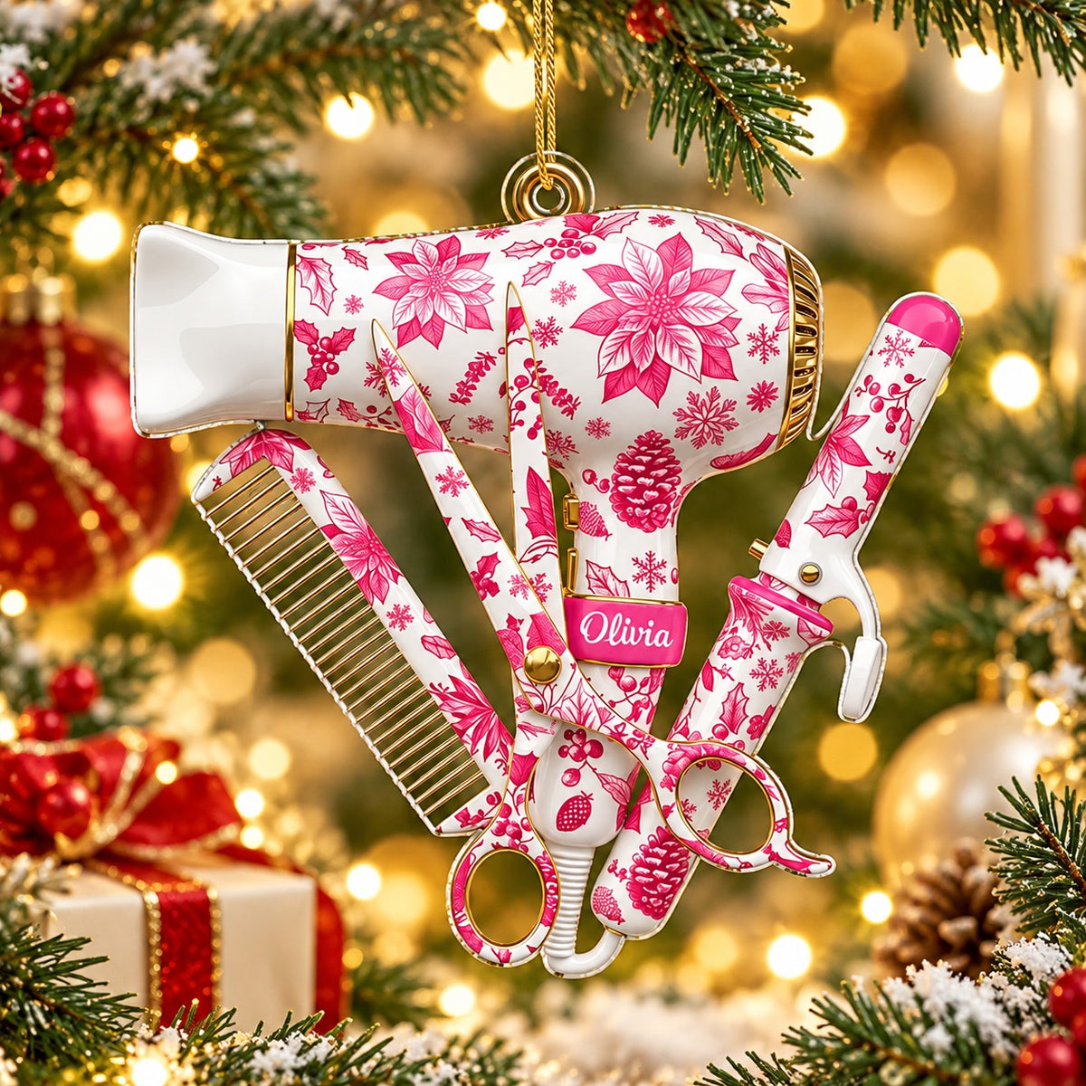 Personalized Hairstylist Christmas Ornament, Christmas Gift