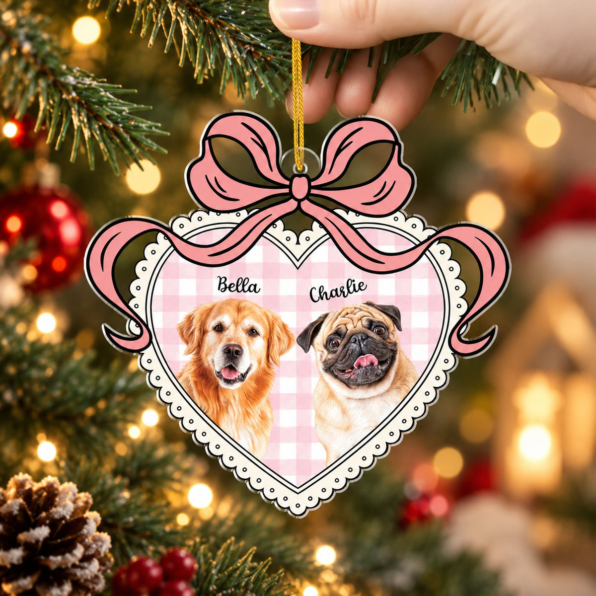 Personalized Pet Photo Christmas Ornament