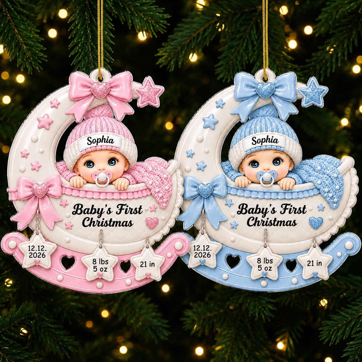 Personalized Baby First Christmas Ornament product image 3 of 5