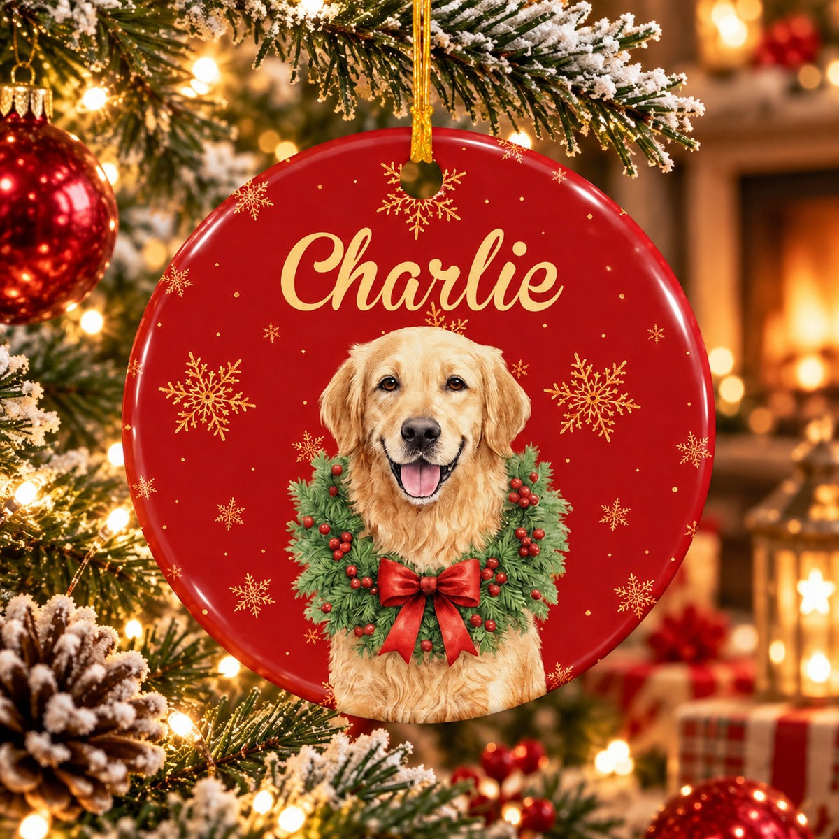 Personalized Cat Photo Christmas Ornament, Christmas Gift