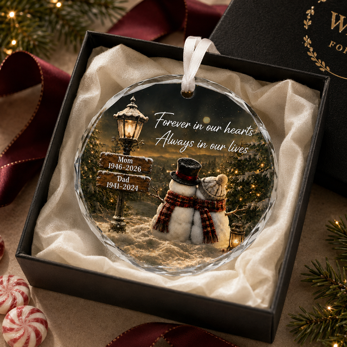 Personalized Memorial Snowman Christmas Ornament product image 5 of 7