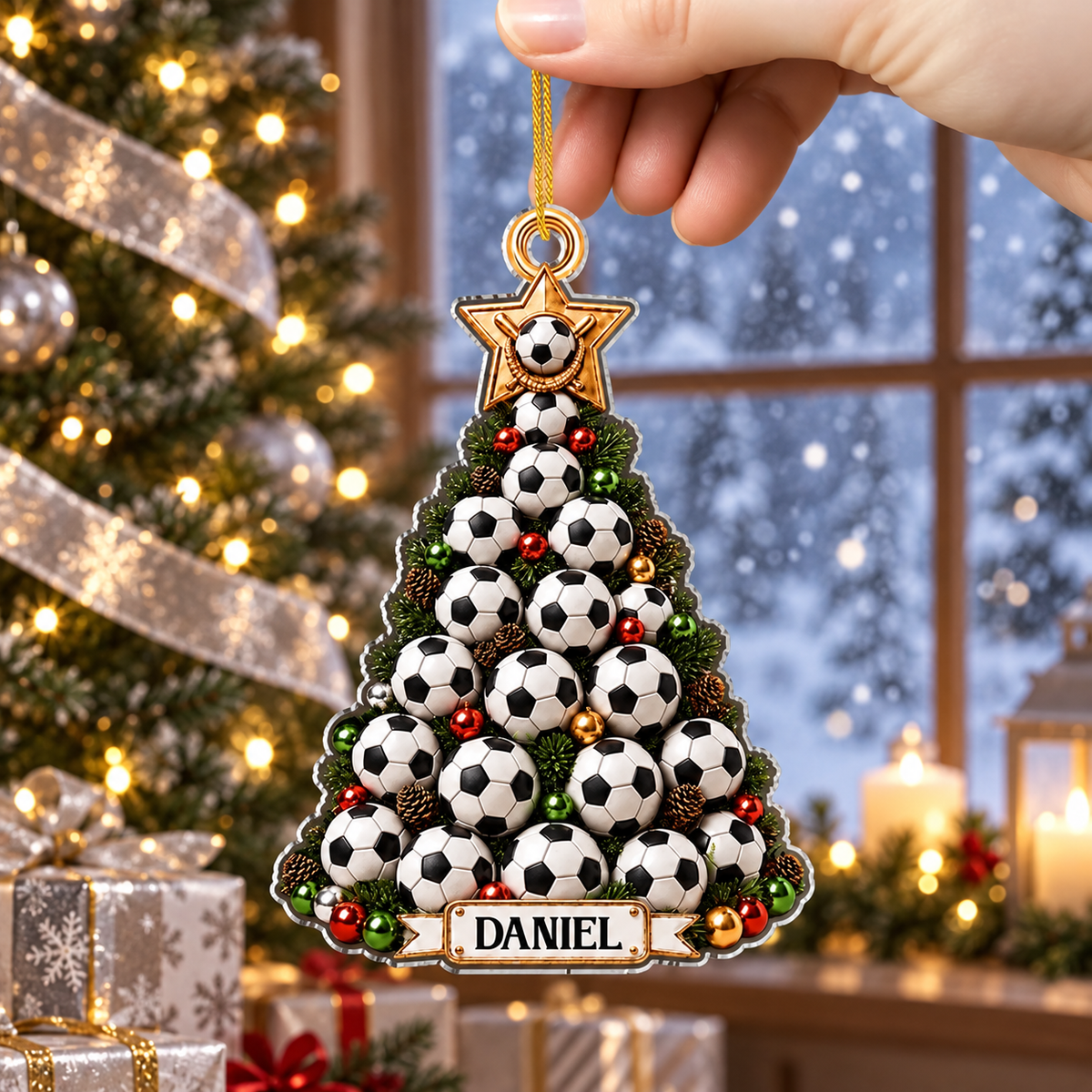 Personalized Golf Ball Christmas Tree Ornament