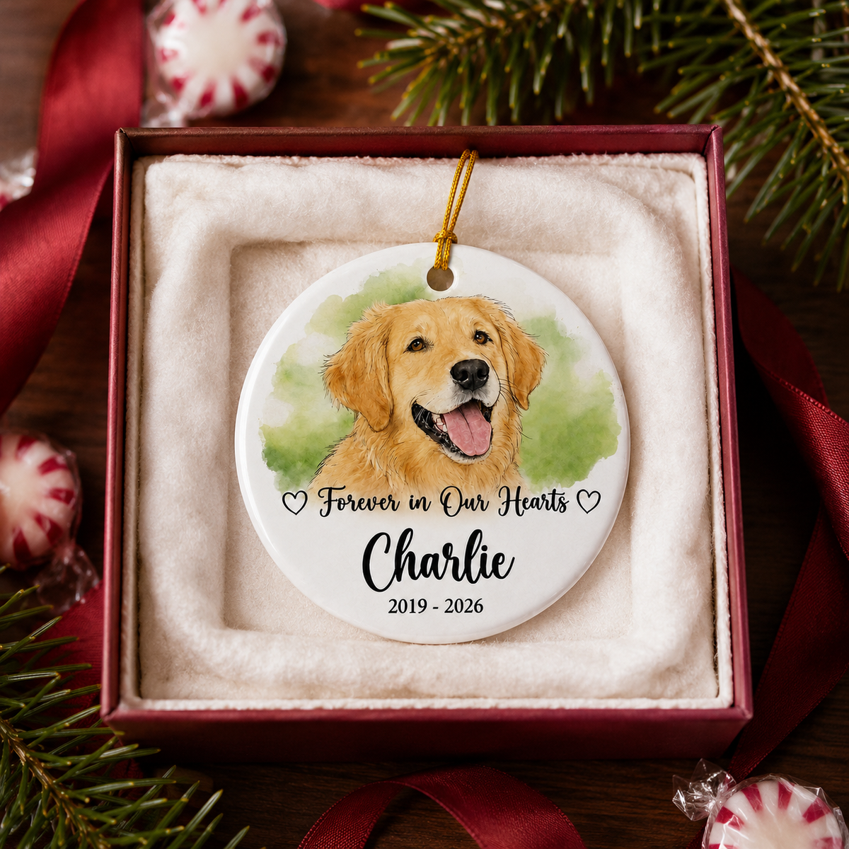 Personalized Pet Memorial Photo Ornament – Dog or Cat product image 4 of 7