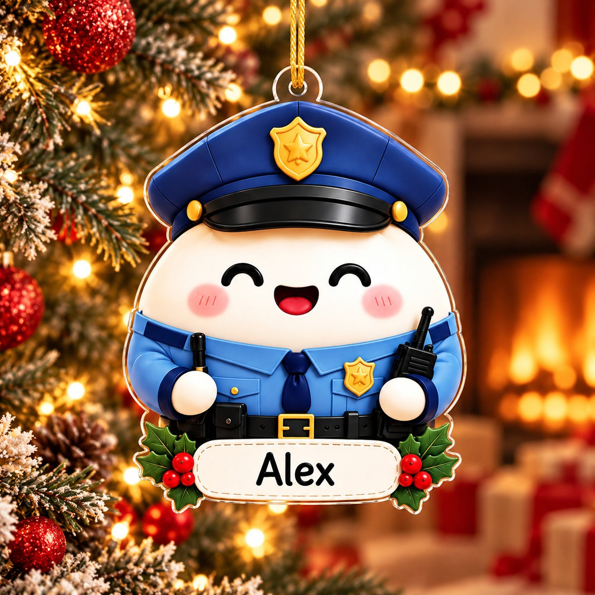 Personalized Dumpling Christmas Ornament, Christmas Gift
