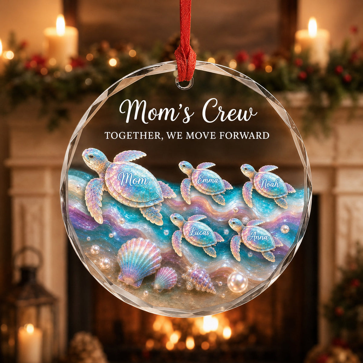 Personalized Mom Turtle Family Ornament product image 3 of 3
