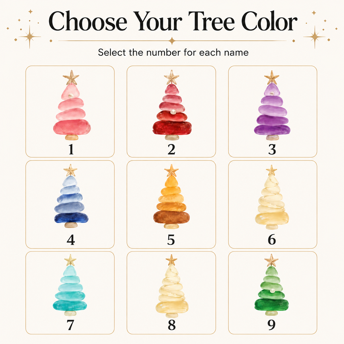 Personalized Sibling Christmas Tree Glass Ornament