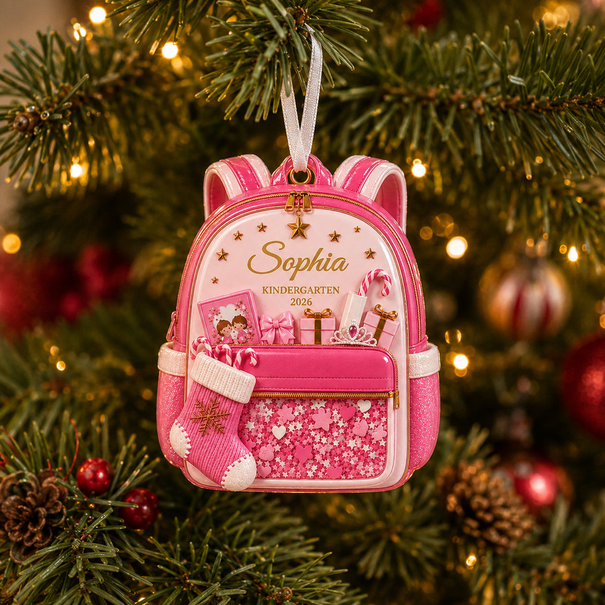Personalized Kindergarten Backpack 2 Layer Ornament product image 5 of 5
