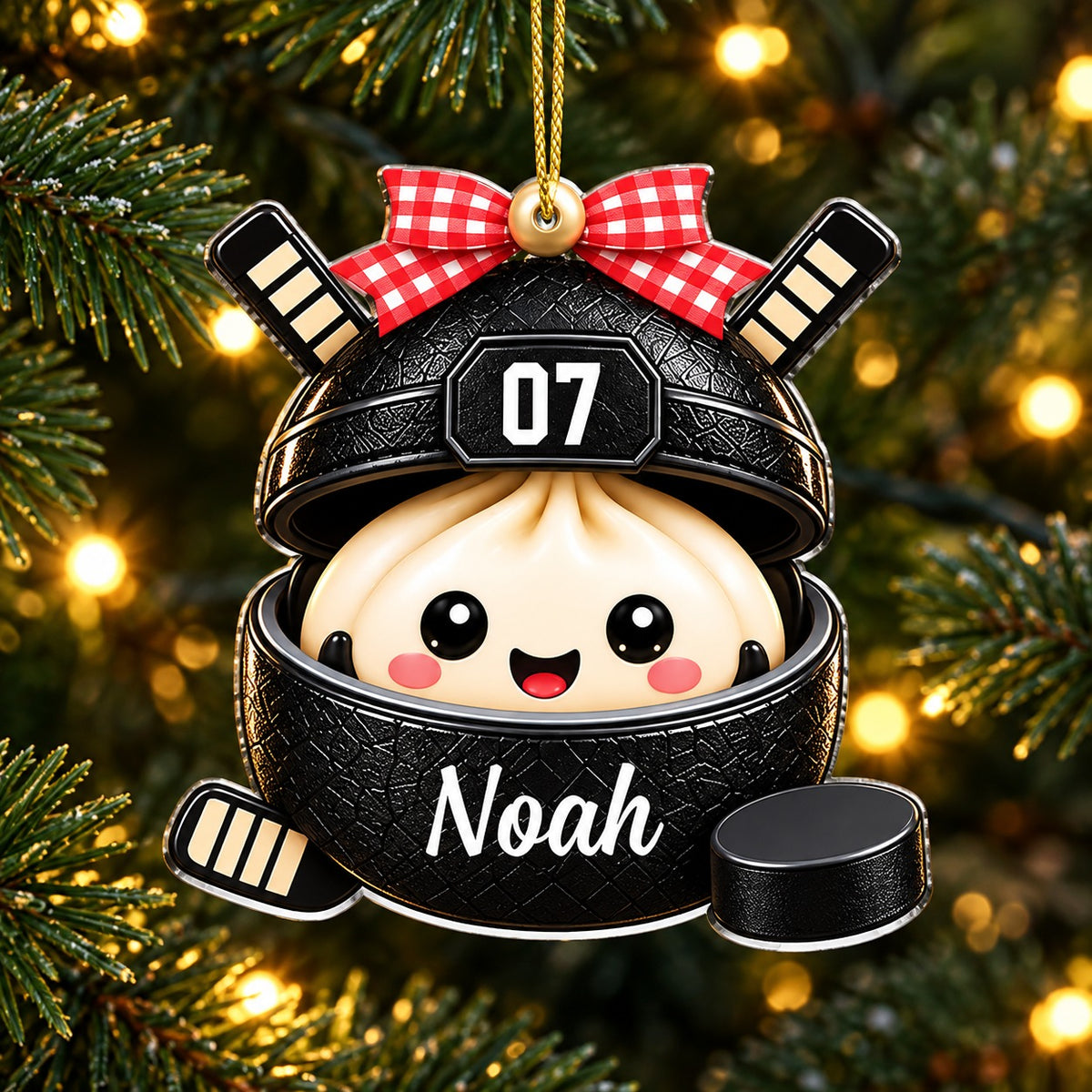 Personalized Sports Dumpling Christmas Ornament with Custom Name