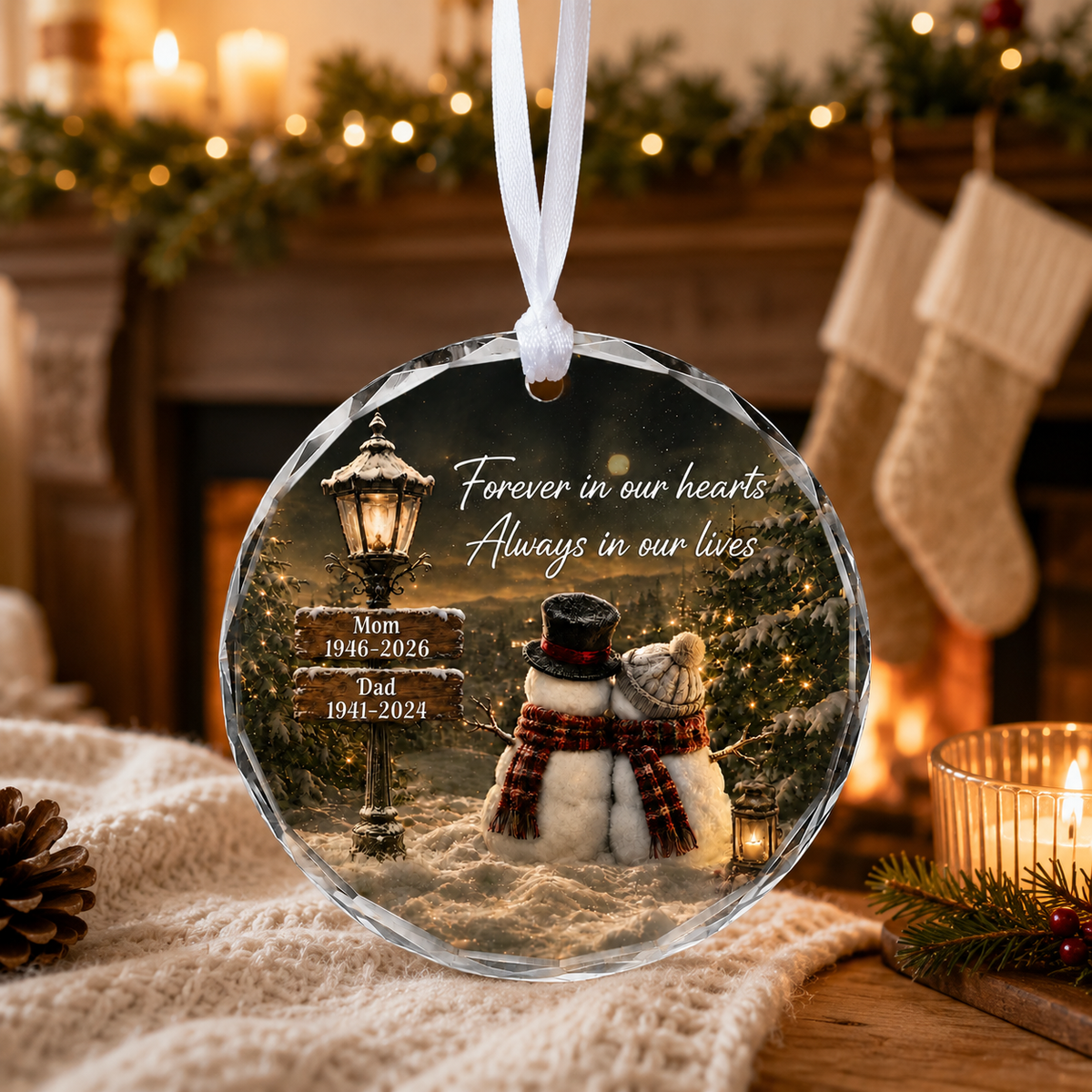 Personalized Memorial Snowman Christmas Ornament product image 6 of 7