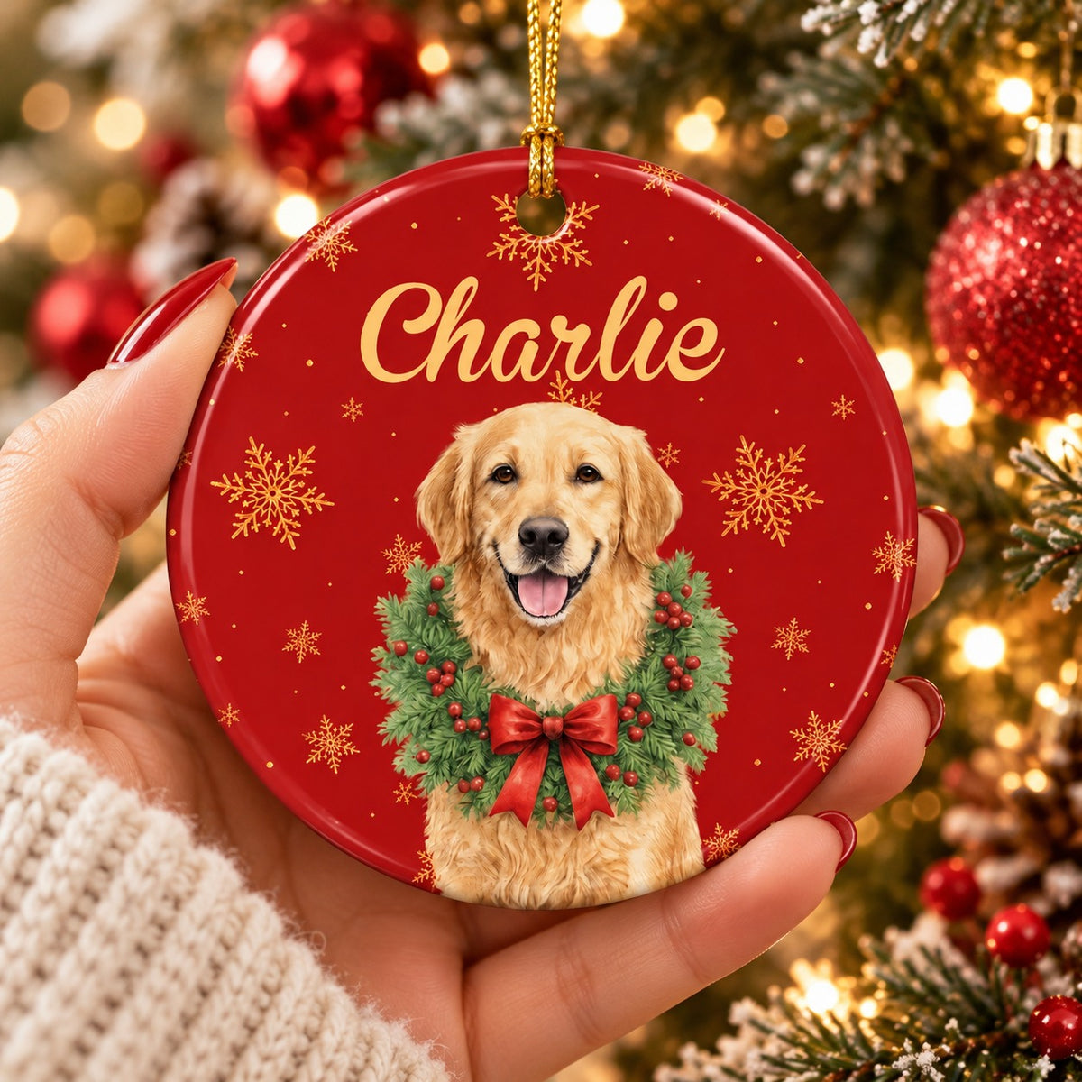 Personalized Cat Photo Christmas Ornament, Christmas Gift