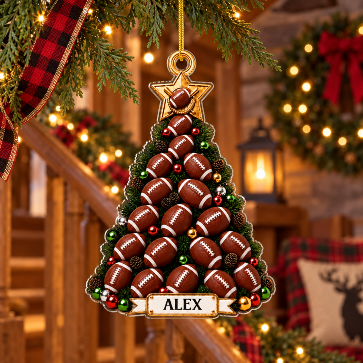Personalized Golf Ball Christmas Tree Ornament
