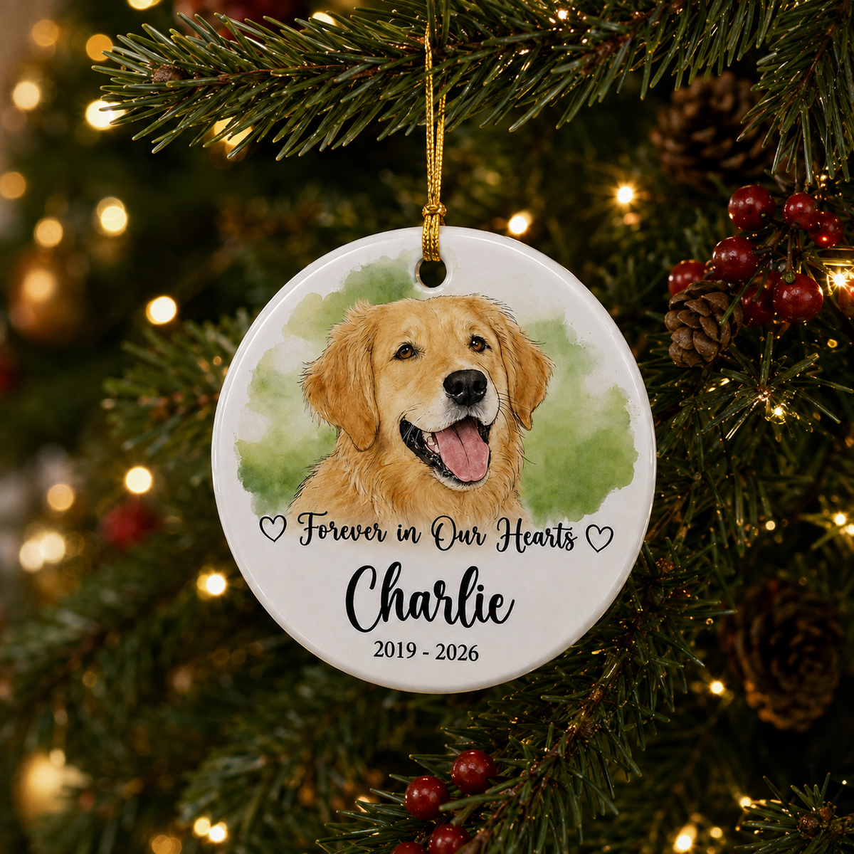 Personalized Pet Memorial Photo Ornament – Dog or Cat product image 6 of 7