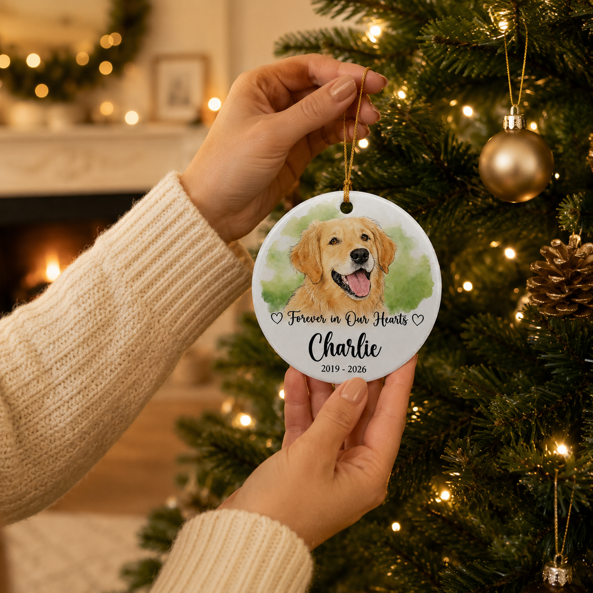 Personalized Pet Memorial Photo Ornament – Dog or Cat product image 7 of 7