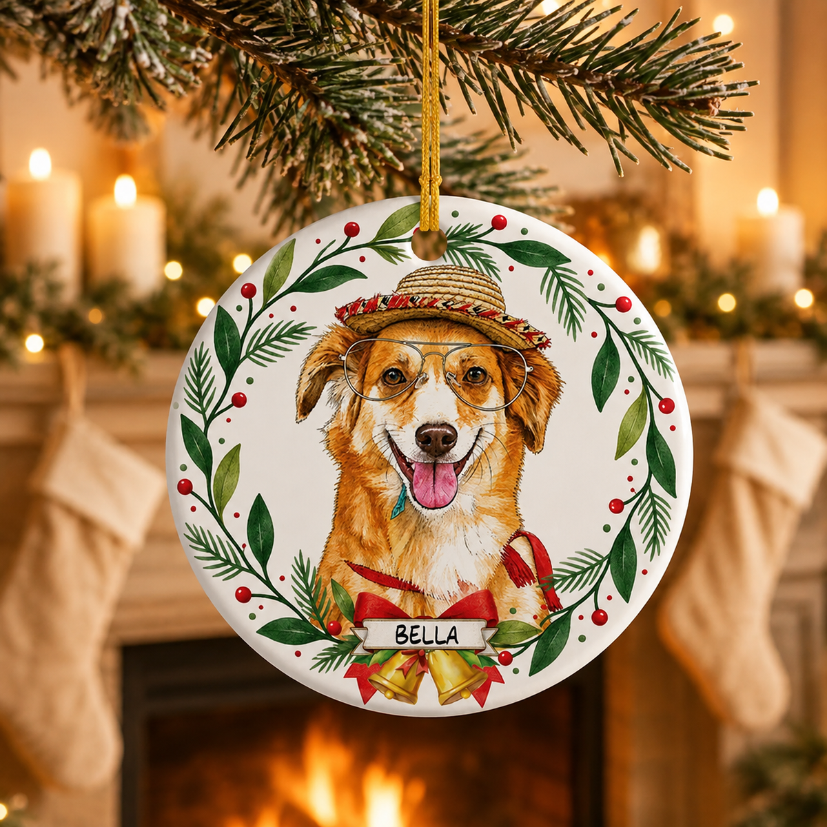 Personalized Pet Photo Christmas Ornament – Dog or Cat product image 7 of 8