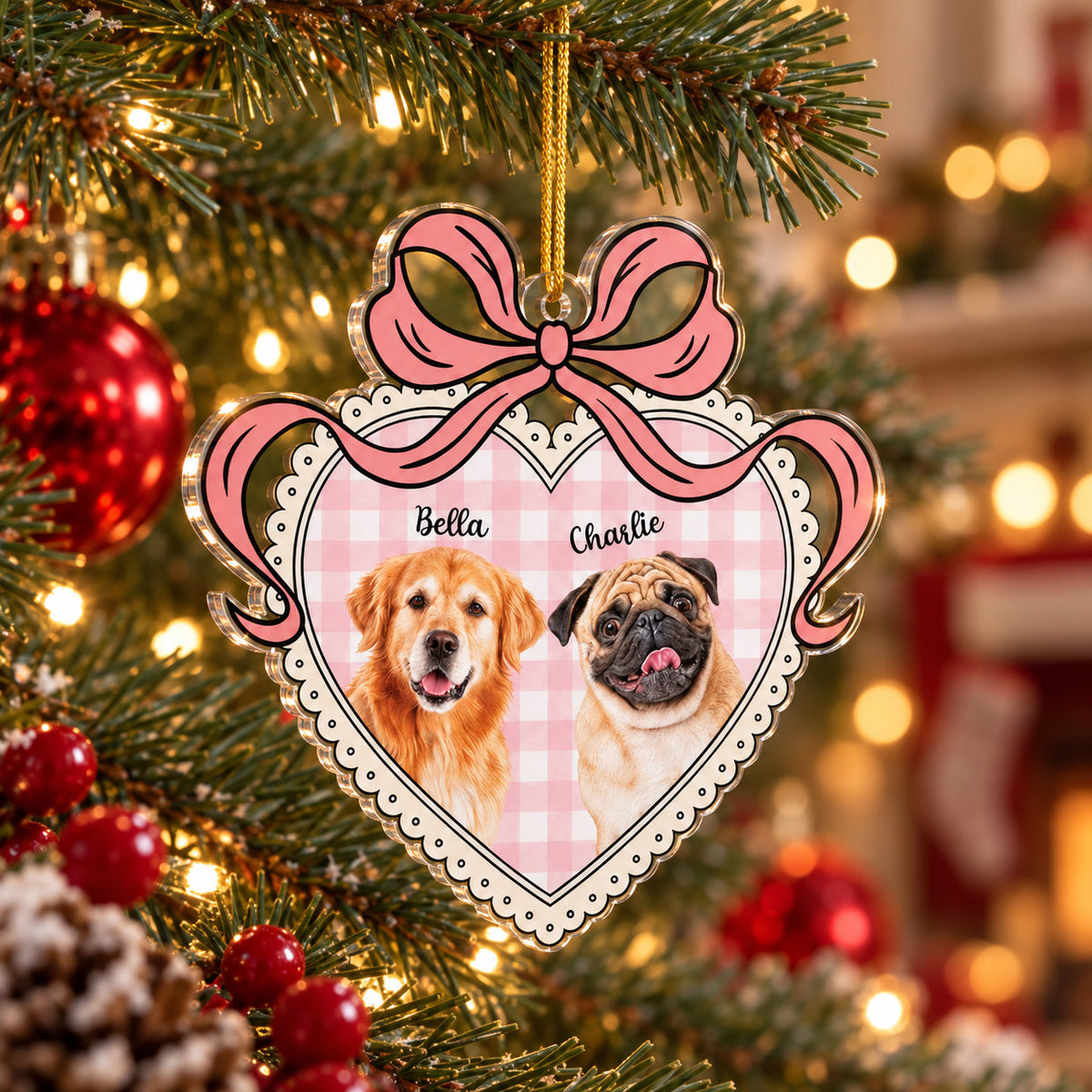 Personalized Pet Photo Christmas Ornament
