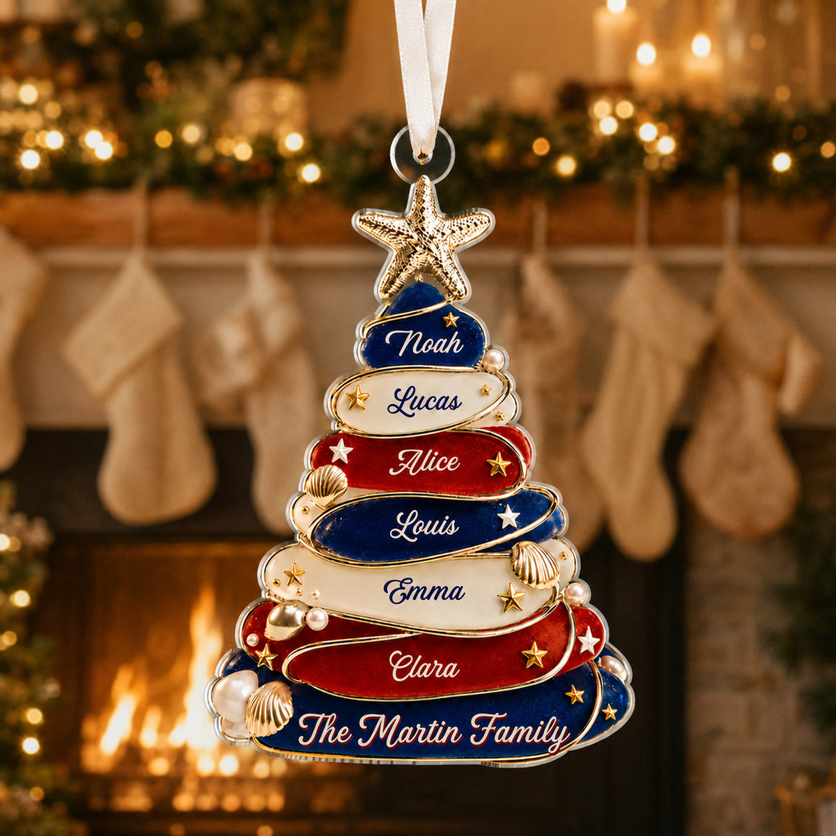 Personalized Family Christmas Tree Ornament